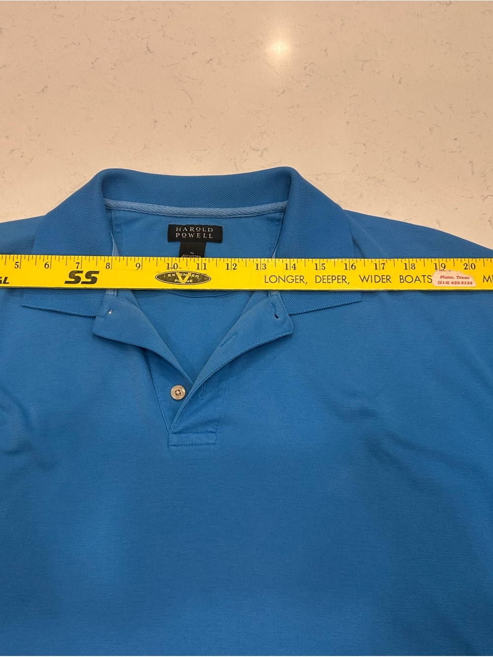 Harold's Teal-Blue Short Sleeve Polo - Picture 3 of 10